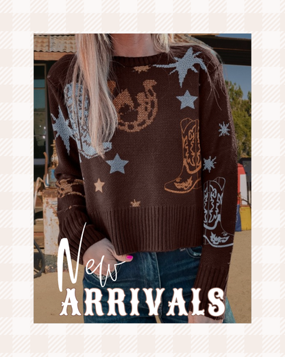 Cowgirl Western Horse Sweater