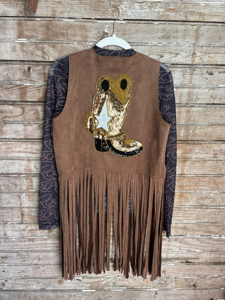 Upcycled Cowboy Boot Vest