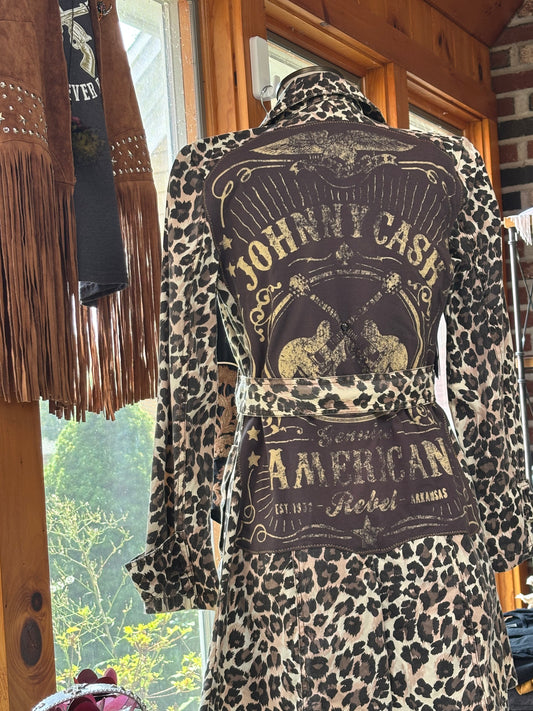 Upcycled Johnny Cash Trench Coat