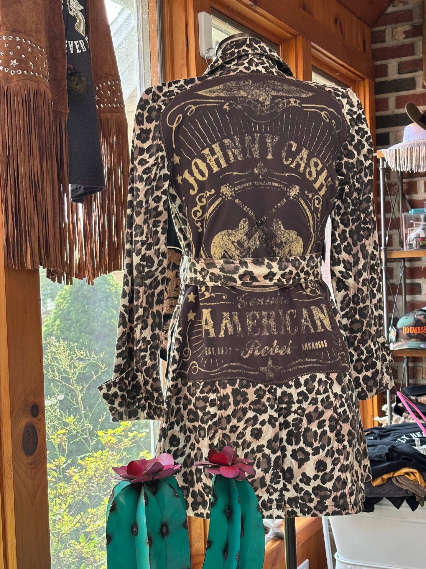 Upcycled Johnny Cash Trench Coat