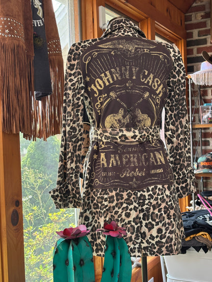 Upcycled Johnny Cash Trench Coat