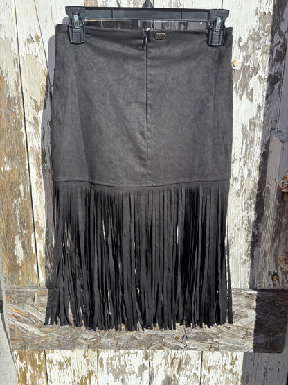 Studded Faux Suede Skirt