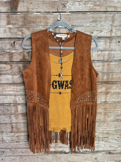 Fringe Studded Vest