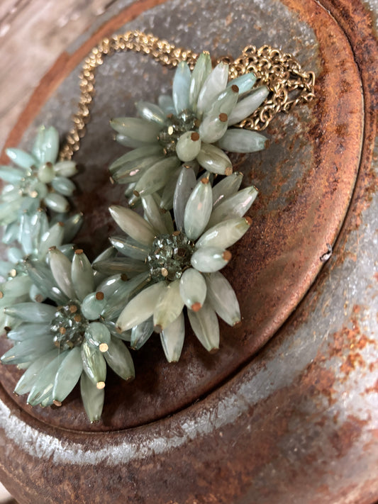 Vintage Chunky Flower Necklace