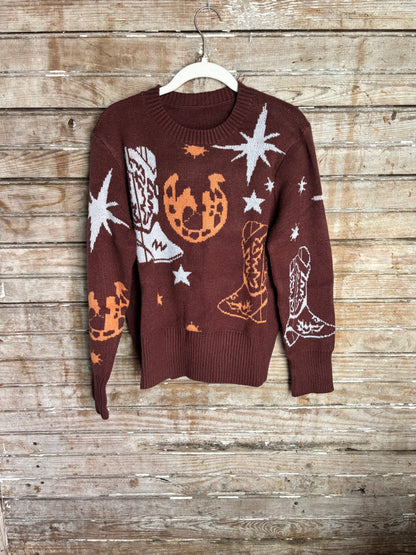Cowgirl Western Horse Sweater