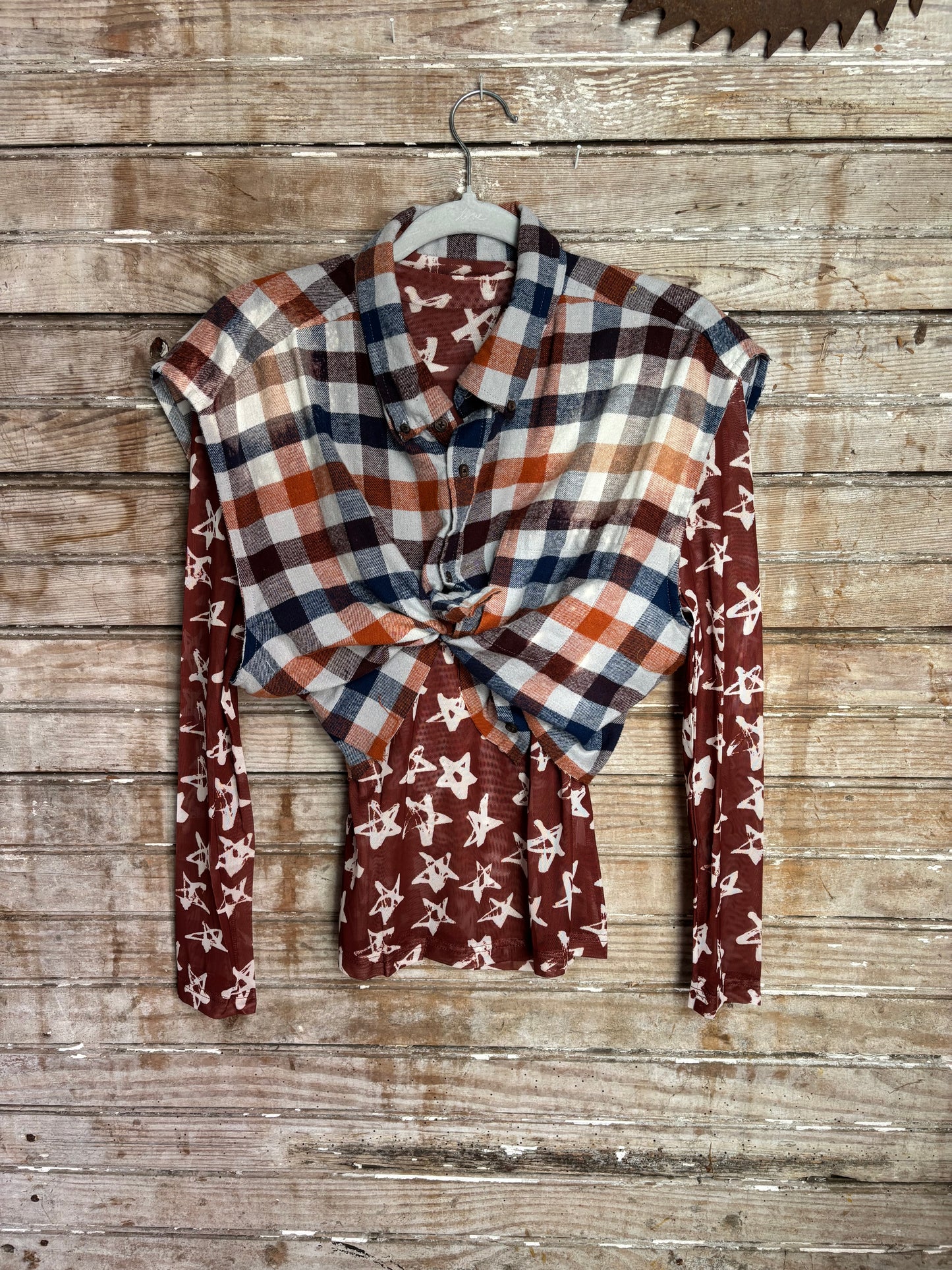 Mock Neck Long Sleeve Mesh Top