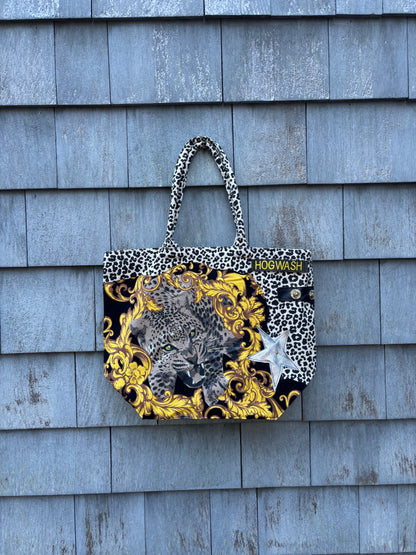 Upcycled Cheetah Totes