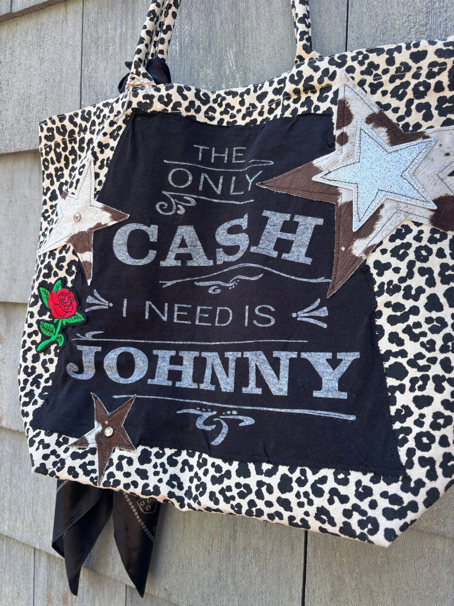 Upcycled Cheetah Totes