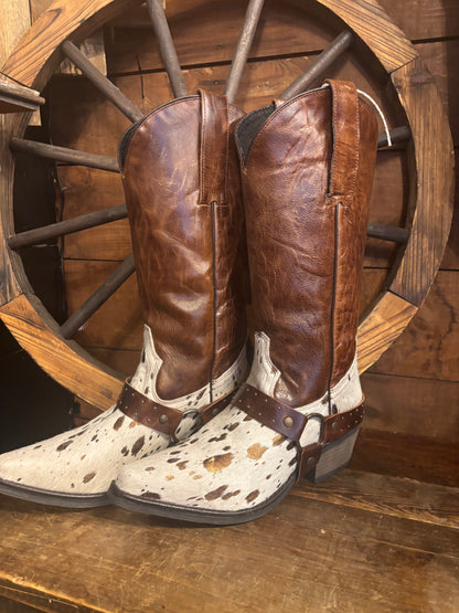 Cowhide Harness Cowboy Boots