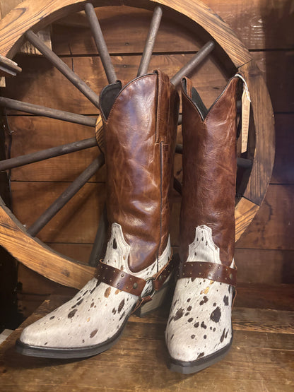 Cowhide Harness Cowboy Boots