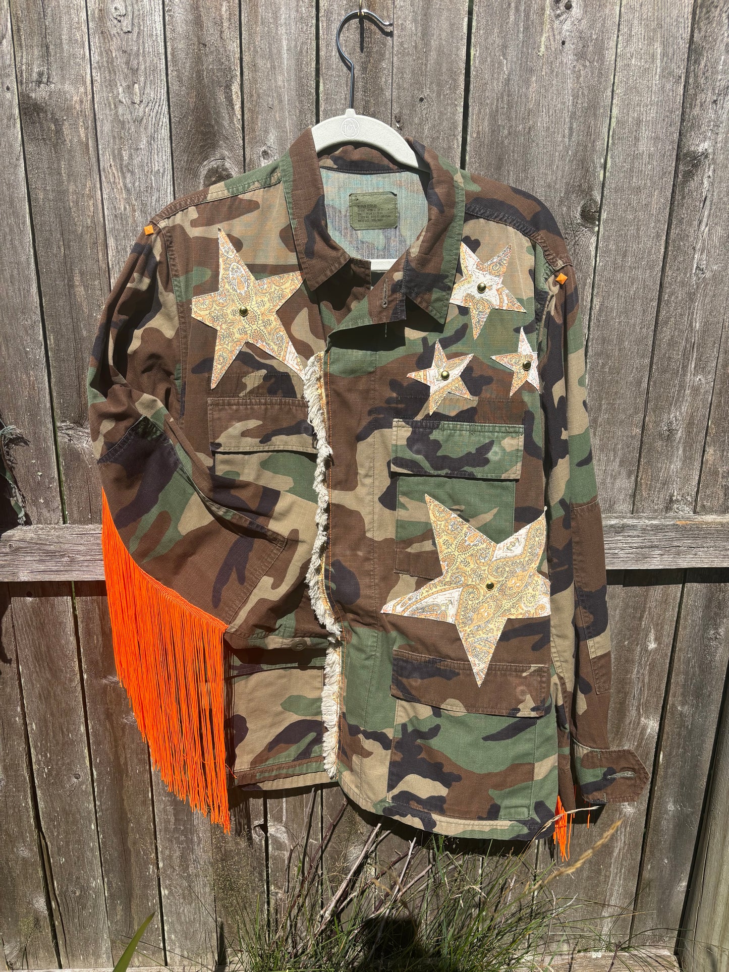 COWBOY Fringe Camo Jacket - you can BUY OR RENT!