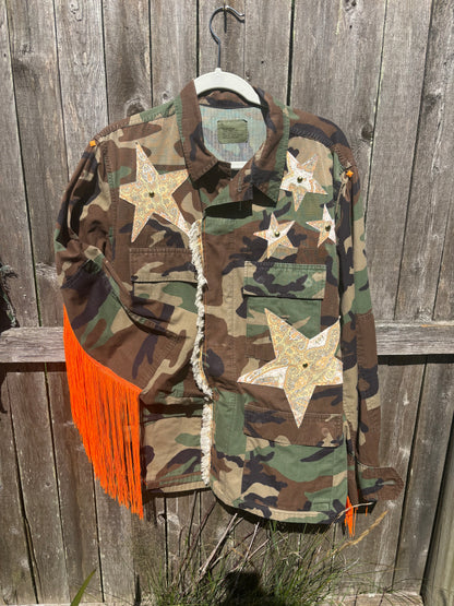 COWBOY Fringe Camo Jacket - you can BUY OR RENT!