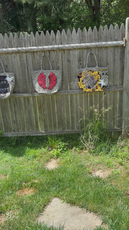 Upcycled Cheetah Totes