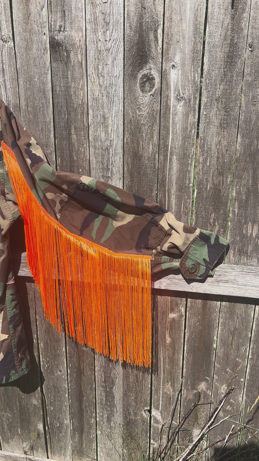 COWBOY Fringe Camo Jacket - you can BUY OR RENT!